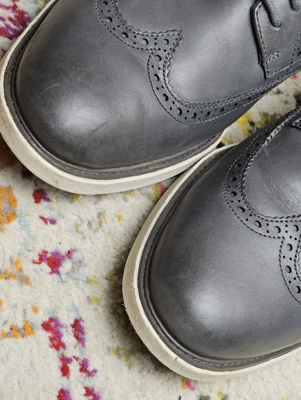 Cole Haan Men's Shoes Size 10.5 Grand Evolution Wingtip Dress Oxfords Gray